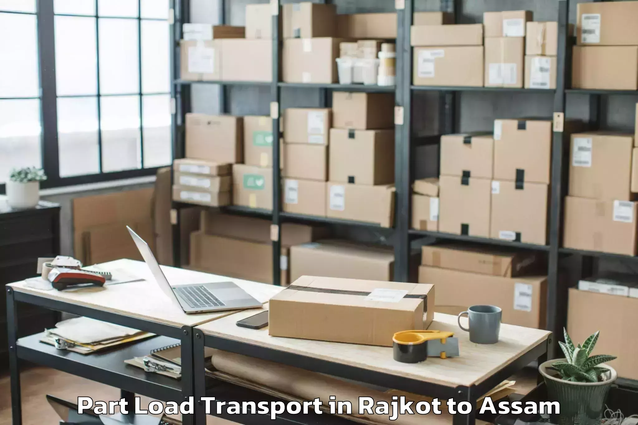 Book Rajkot to Abhilashi University Silchar Part Load Transport Online